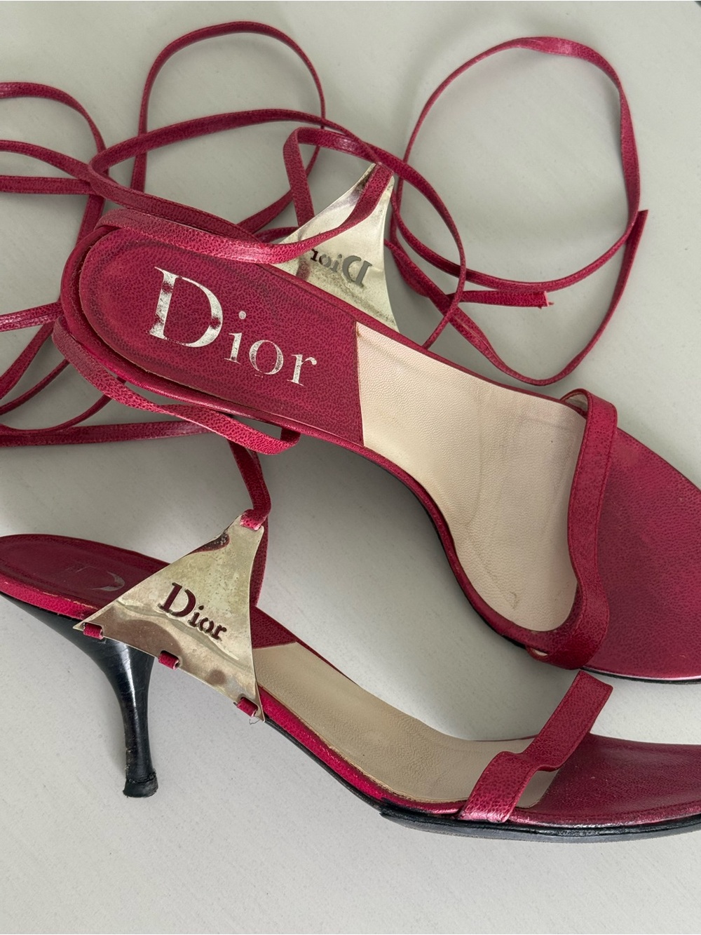 DIOR Lace-Up Sandal Heels